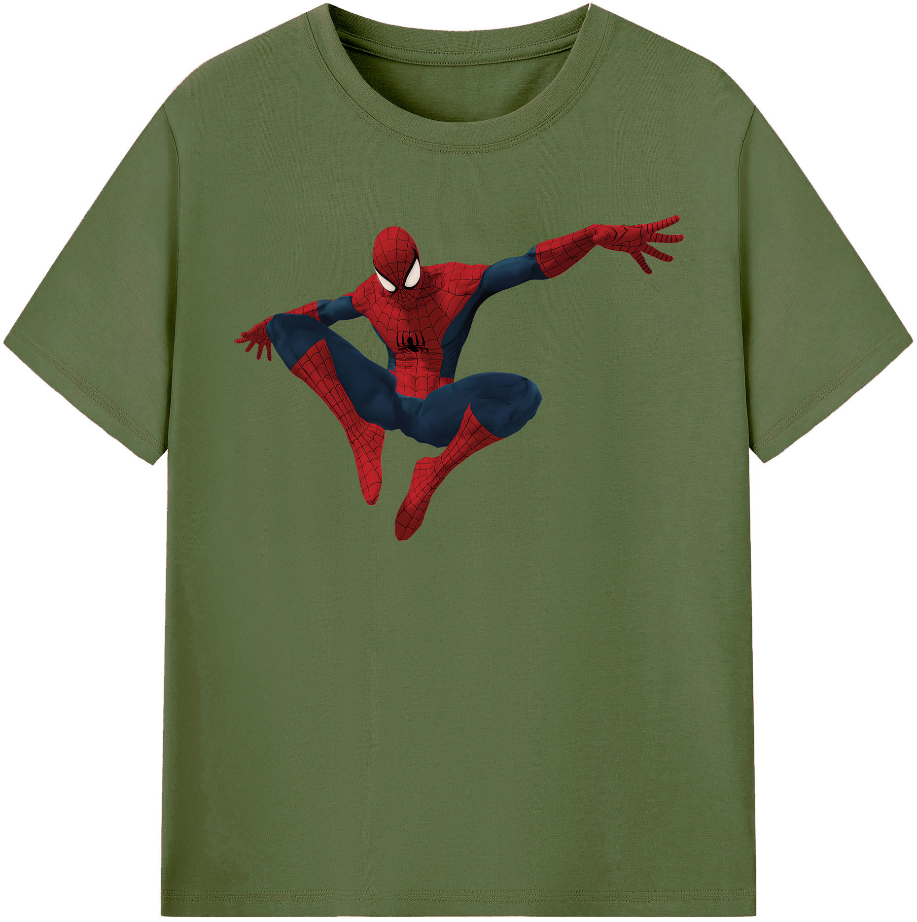 （画像用） Spider Man スパイダーマン 綿100％半袖Tシャツ（フロントプリント）
